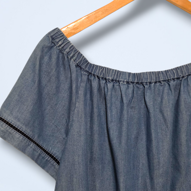 White Stuff – Size UK 12 – Off the Shoulder Denim Dress