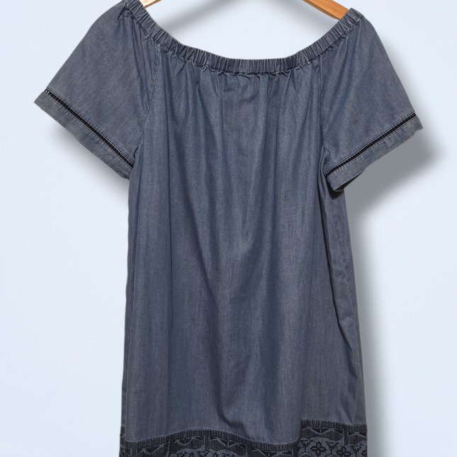 White Stuff – Size UK 12 – Off the Shoulder Denim Dress