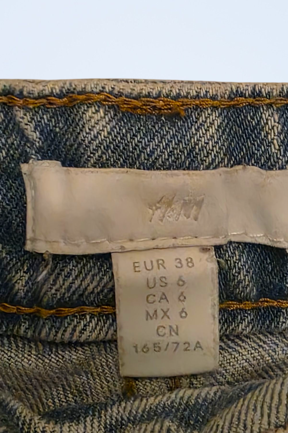 H&M Ripped Light Wash Denim Jeans Wide Leg UK 10