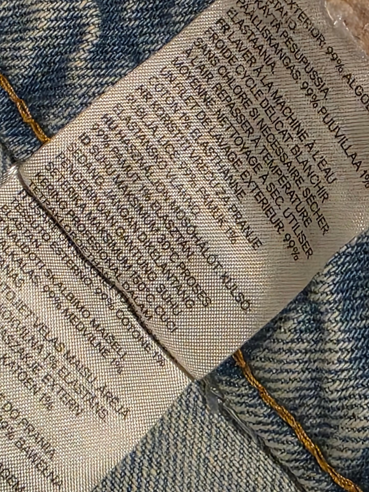 H&M Ripped Light Wash Denim Jeans Wide Leg UK 10