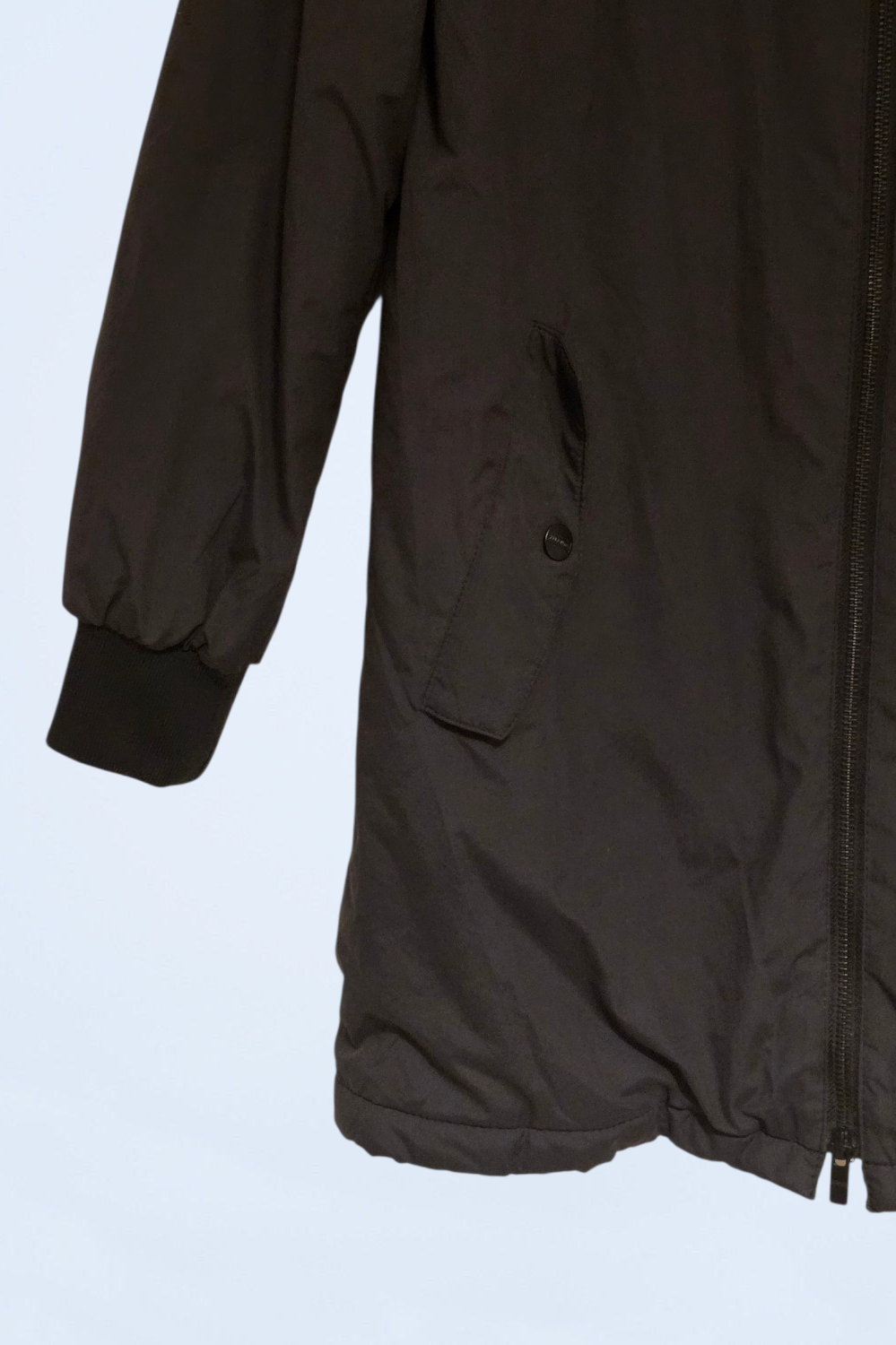 Zara Black Boys Zip-up Coat with Pockets Age 11/12