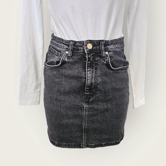 Zara Black Denim Mini Skirt | Size Small