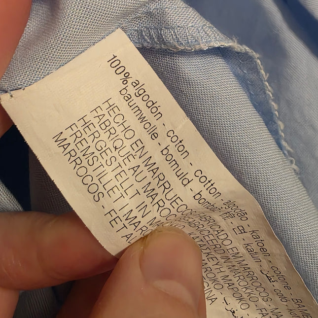 Zara – Size Small – Pale Blue Button-up Shirt – Long-sleeved