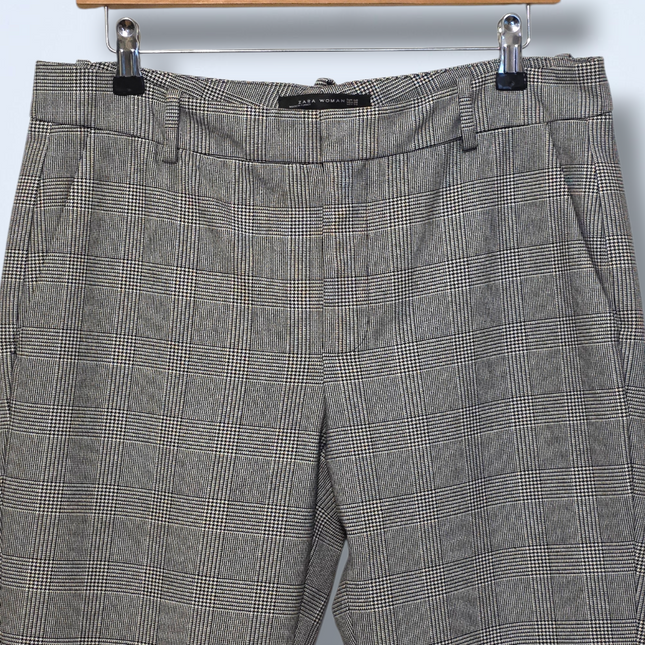 Zara – EU 40 UK 12 – Zara Check Striped Formal Trousers