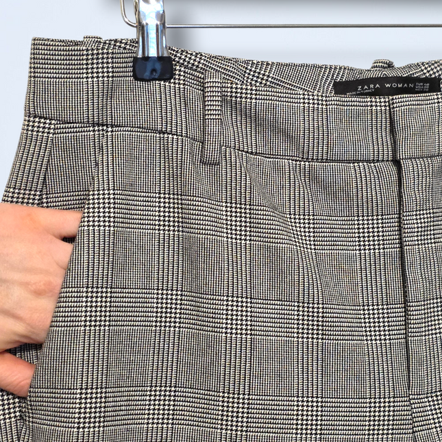 Zara – EU 40 UK 12 – Zara Check Striped Formal Trousers