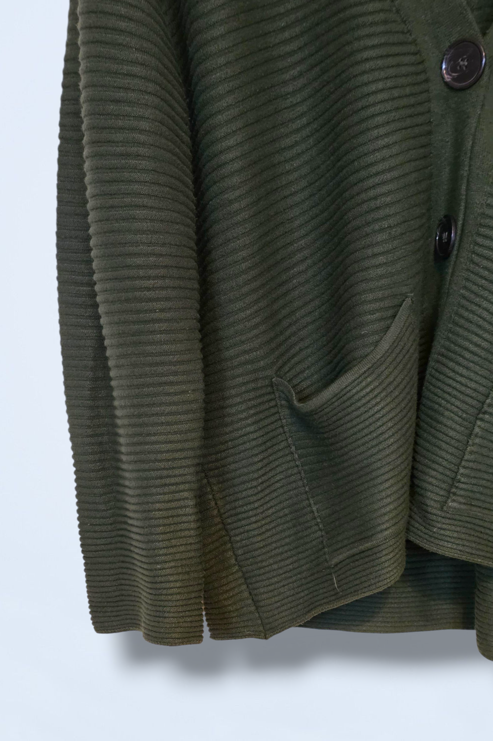 Dark Green Zara Chunky Oversized Cardigan Small