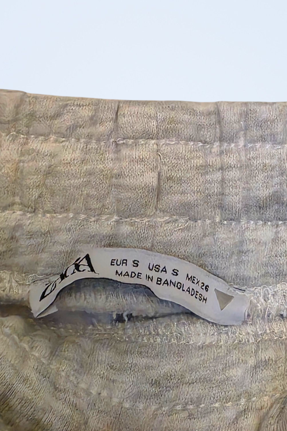 Grey Wide Leg Zara Jogging Bottoms Size Small Cotton Blend