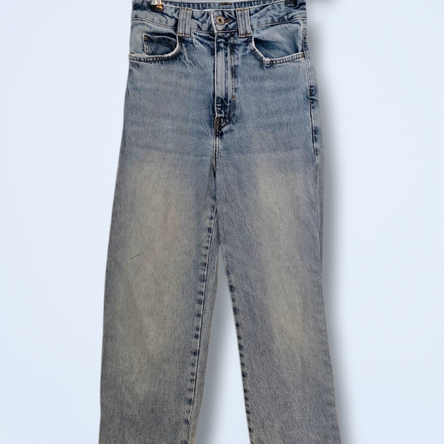 Zara Distressed Light Blue Mom Jeans UK Size 8