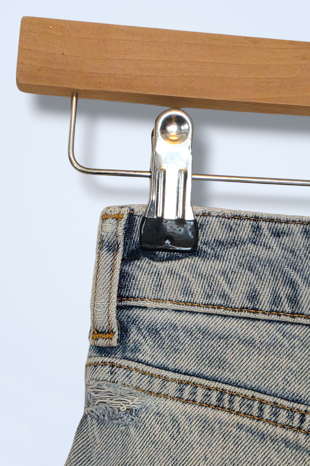 Zara Distressed Light Blue Mom Jeans UK Size 8 Cotton & Elastane