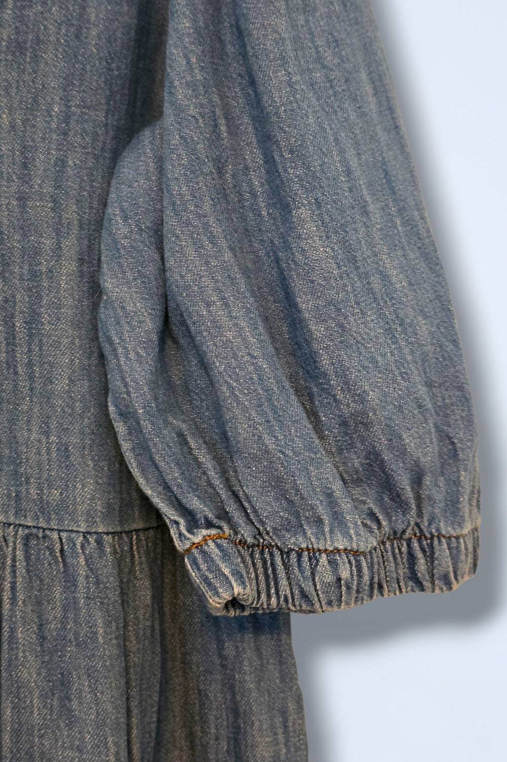 Zara Size XL V-Neck Short Sleeved Denim Summer Dress