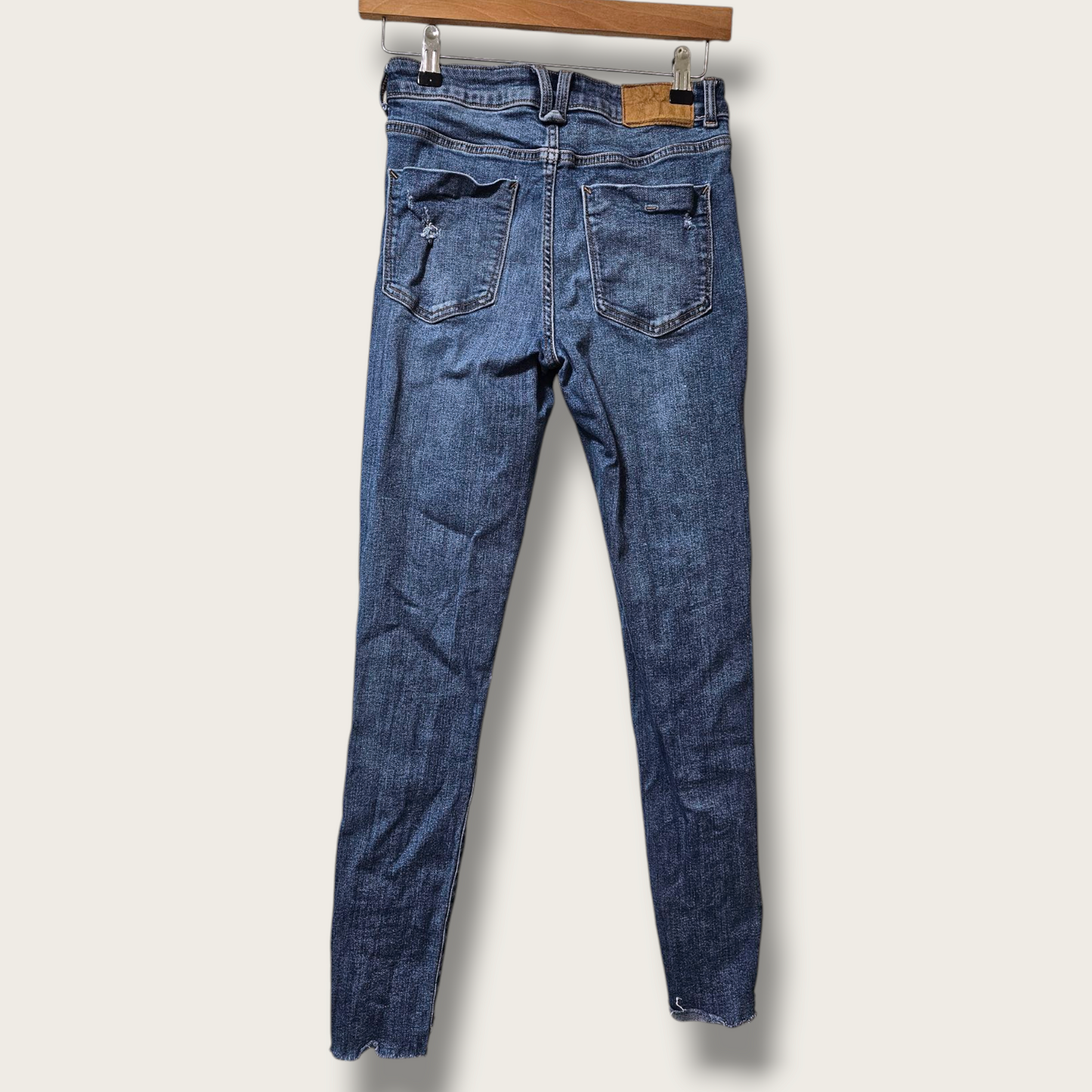 Denim High-wasited Zara Jeans UK 8 Elasticated