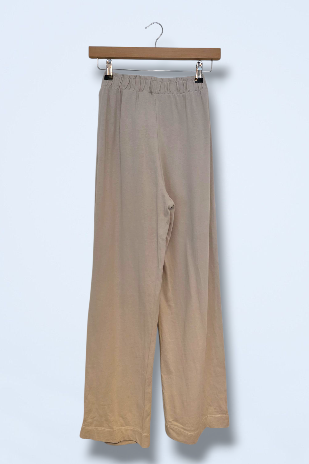 Zara Size Small Belted Beige Wide Leg Jogger-style Trouser