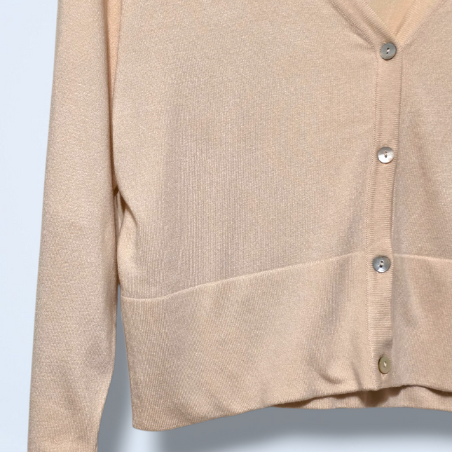 Zilch – Size Medium – Cream Button-up Cardigan – Bamboo