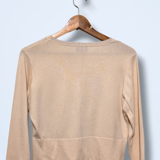 Zilch – Size Medium – Cream Button-up Cardigan – Bamboo