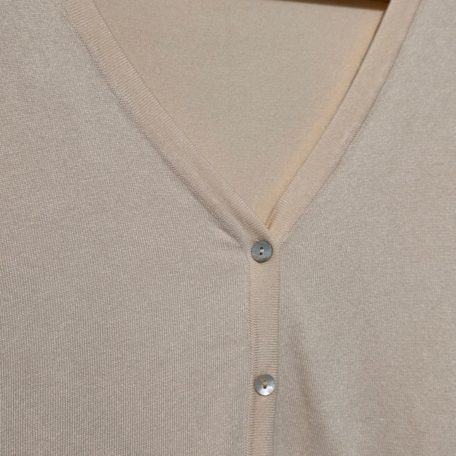 Zilch – Size Medium – Cream Button-up Cardigan – Bamboo