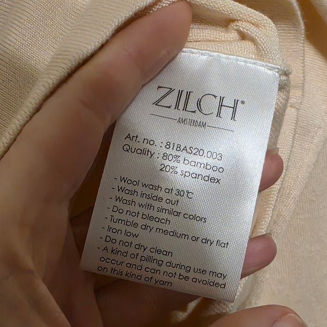 Zilch – Size Medium – Cream Button-up Cardigan – Bamboo