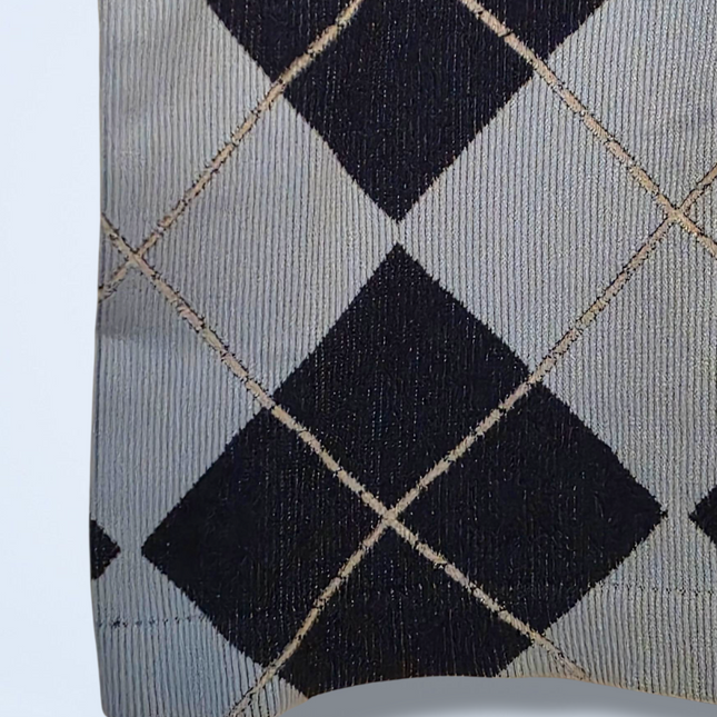 Iets Frans… Blue Argyle Printed Button Cardigan New Size Large