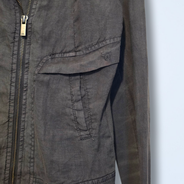 Sandwich – NWT – 100% Linen Grey Zipped Jacket – EU 36/UK 8